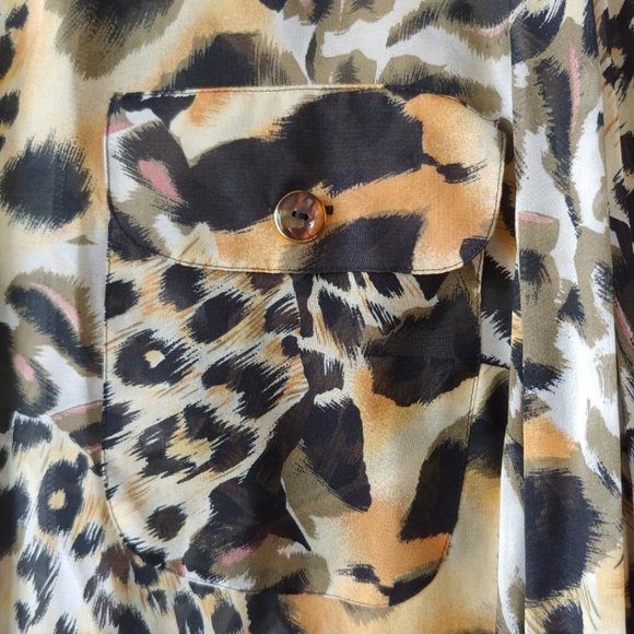 Seidensticker Animal Print Button Up Blouse 16XL - Picture 5 of 16